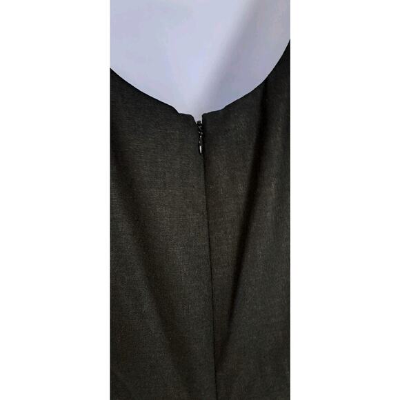 Vtg Linen Blend Boho Sleeveless Midi Dress Sz 6 Black Orange Atzec Southwestern - Picture 3 of 6